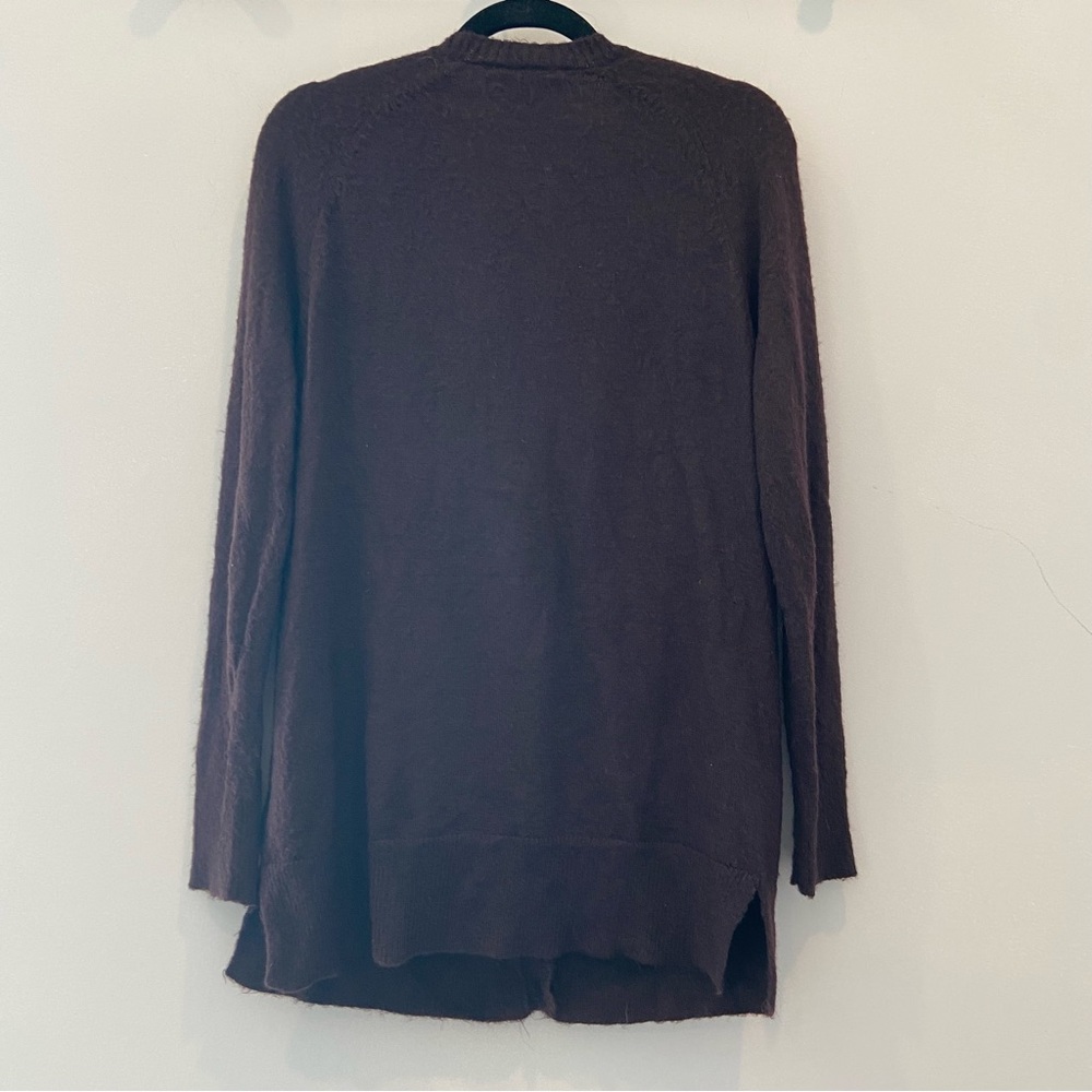 AMERICAN EAGLE Grandpa Cardigan Plum V-Neck Button Down Longline Small - Picture 3 of 7